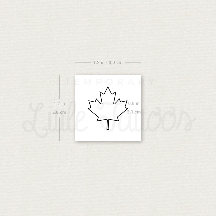 Canada Maple Leaf Temporary Tattoo - Set of 3