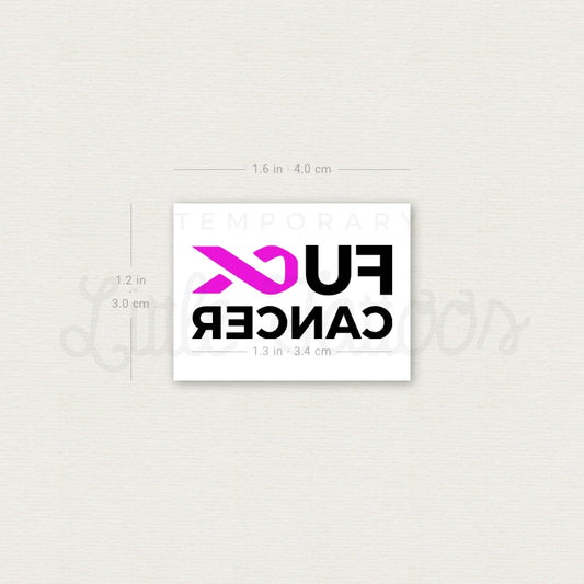 Fuck Cancer Temporary Tattoo - Set of 3