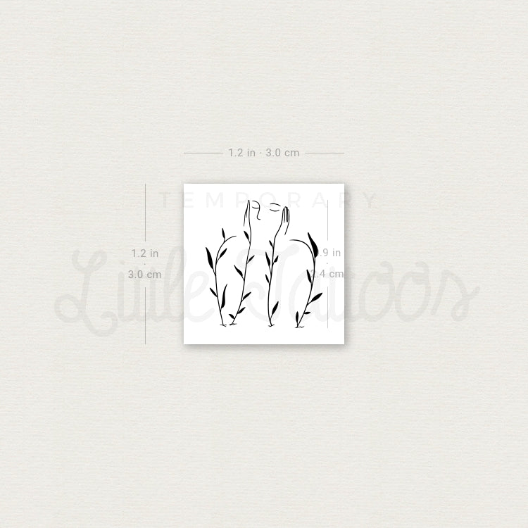 Blossoming Temporary Tattoo - Set of 3