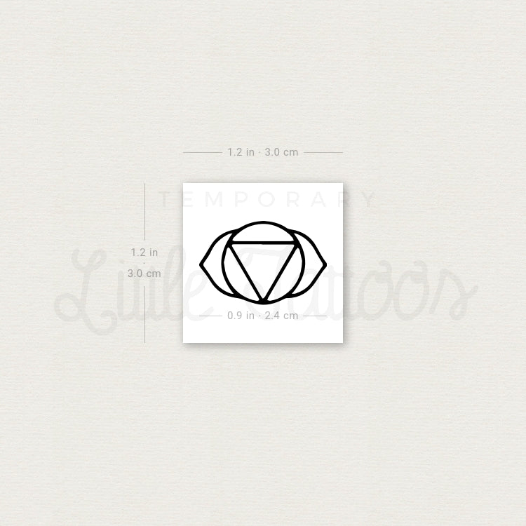Ajna Chakra Temporary Tattoo - Set of 3