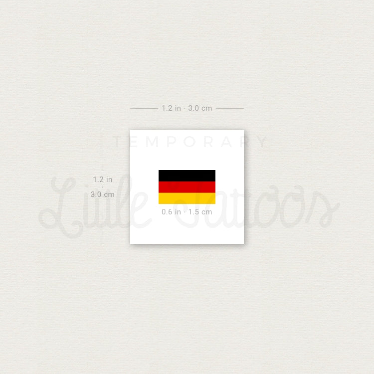 Germany Flag Temporary Tattoo - Set of 3