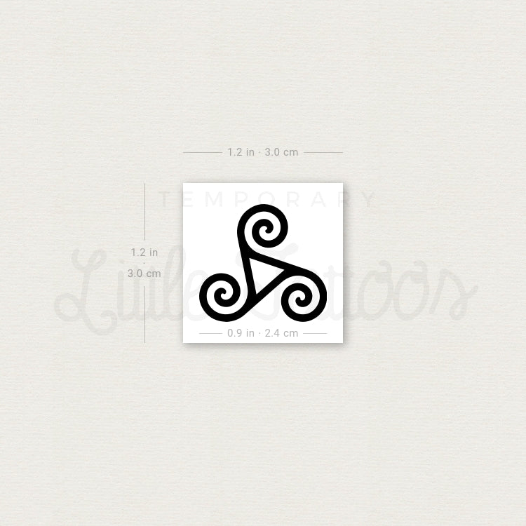 Trisquel Temporary Tattoo - Set of 3