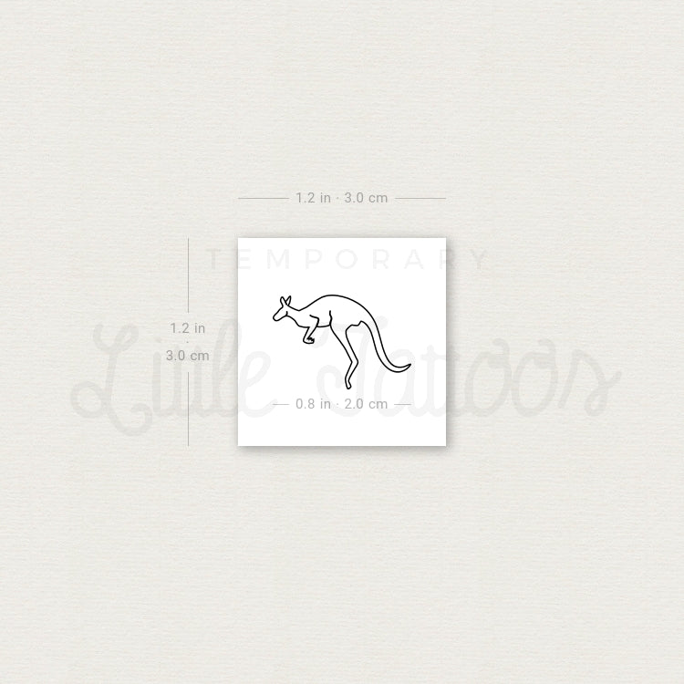 Kangaroo Temporary Tattoo - Set of 3