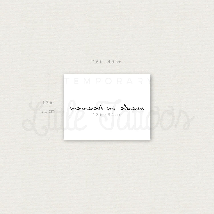Made In Heaven Temporary Tattoo - Set of 3