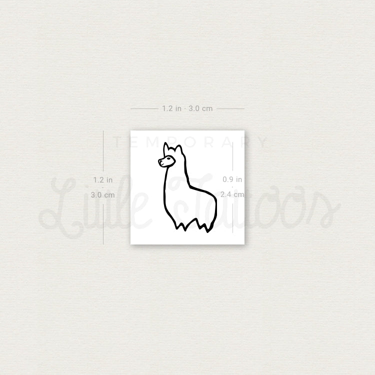 Tatuaje temporal de llama pequeña - Juego de 3