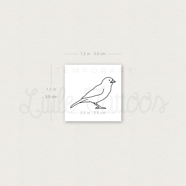 Sparrow Temporary Tattoo - Set of 3