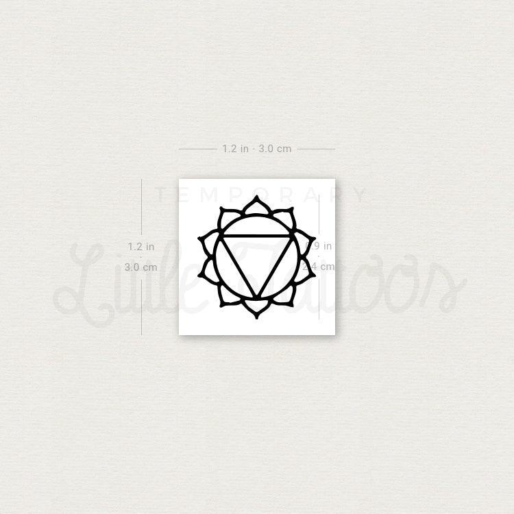 Manipura Chakra Temporary Tattoo - Set of 3