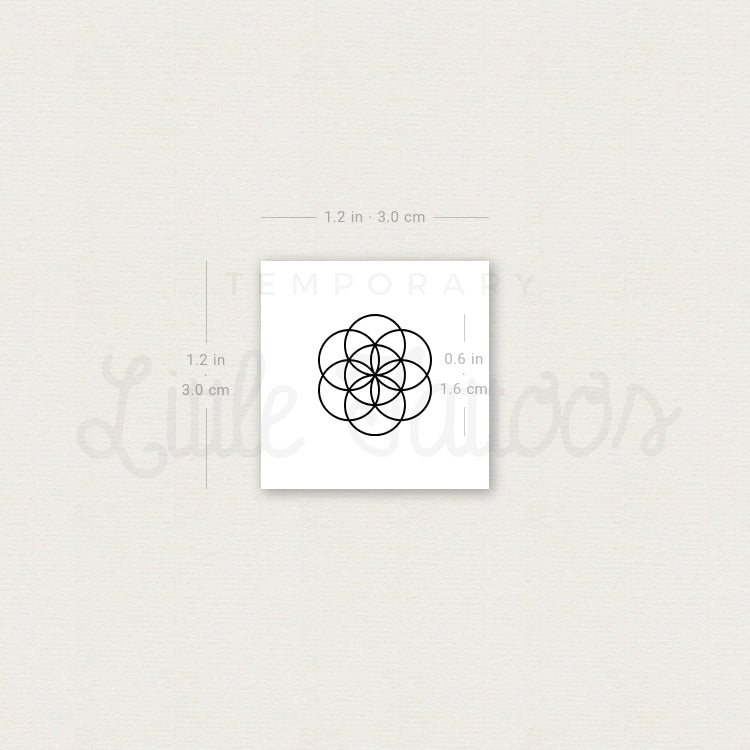 Seed Of Life Temporary Tattoo - Set of 3