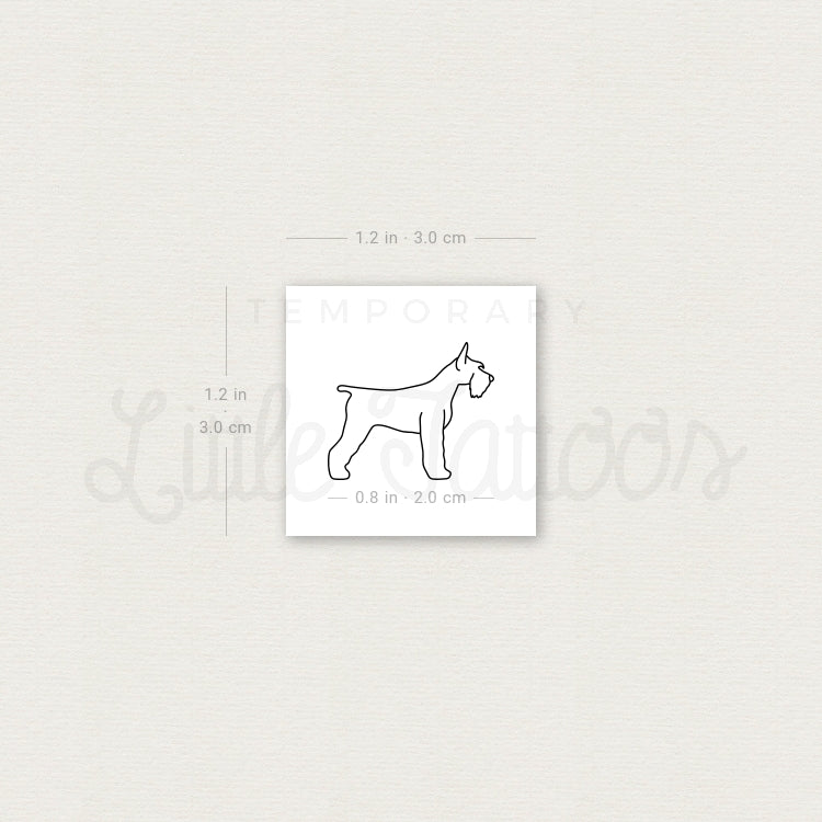 Schnauzer Temporary Tattoo - Set of 3