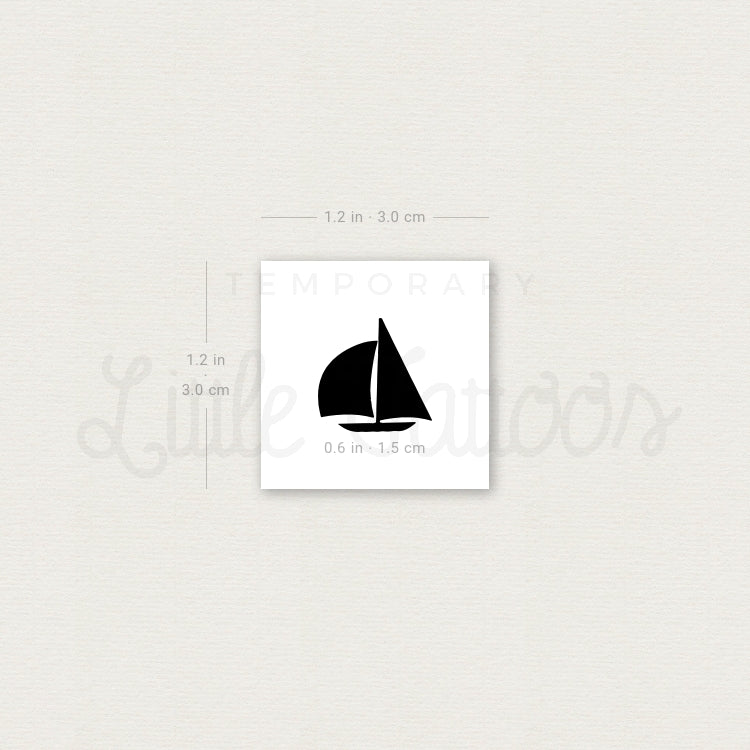 Little Sailboat Temporary Tattoo - Set of 3