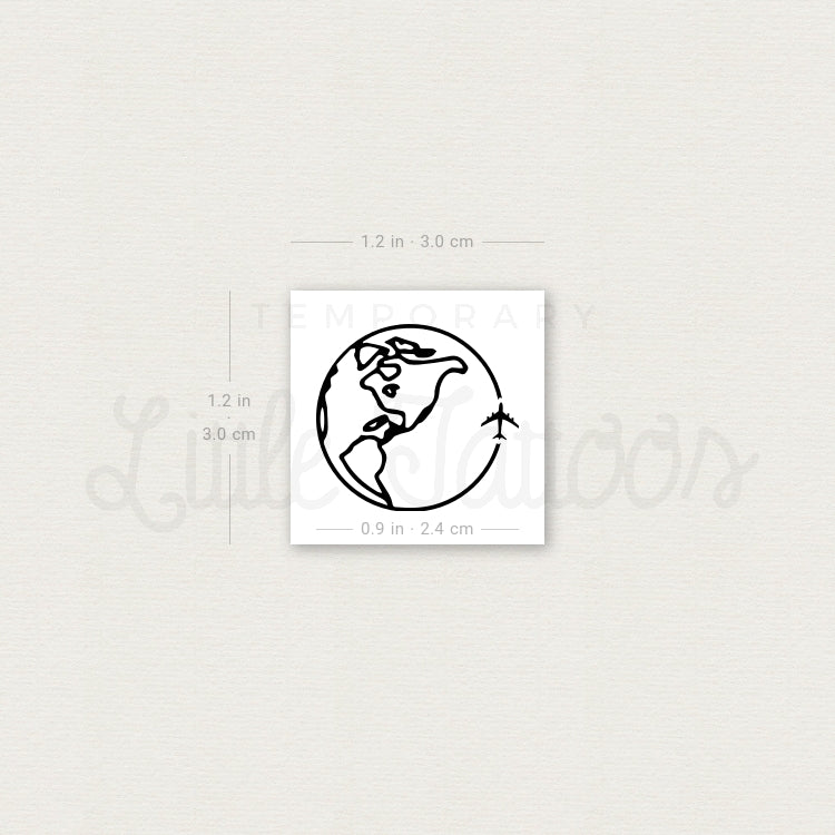 Around America Temporary Tattoo - Set of 3