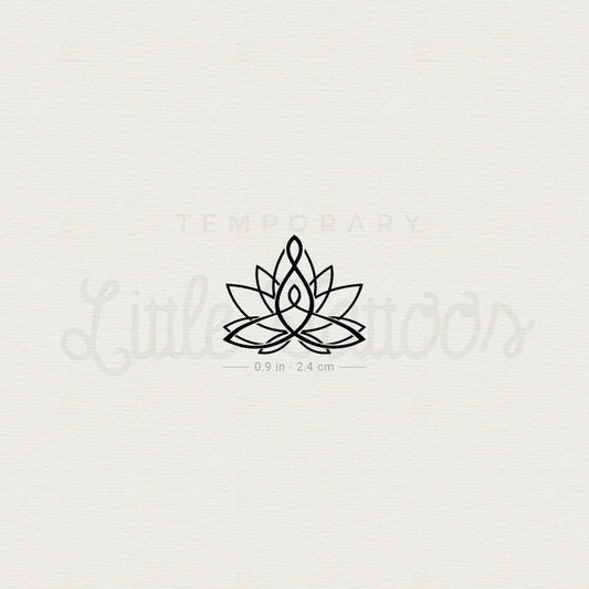 Motherhood Lotus Temporary Tattoo - Set of 3