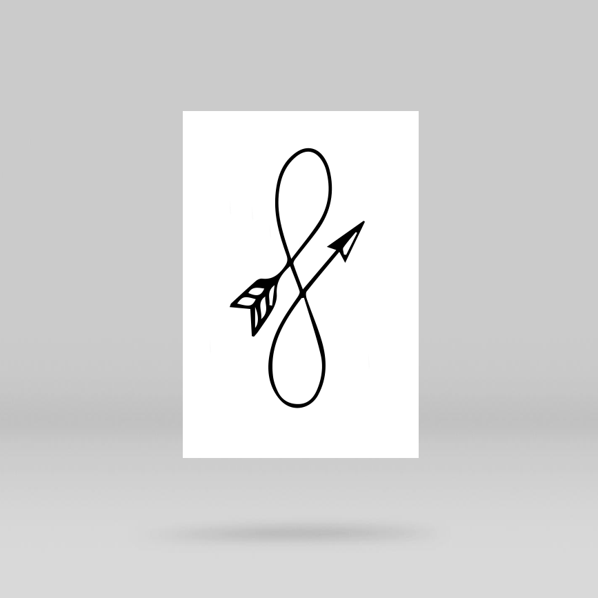 Tatuaje temporal de flecha infinita (juego de 3)