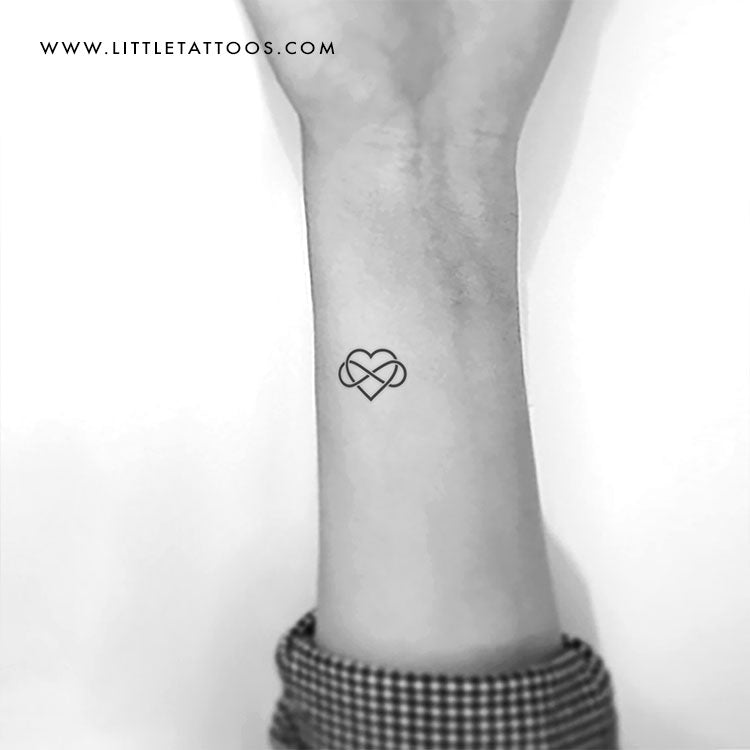 Heart And Infinity Temporary Tattoo - Set of 3 β Little Tattoos