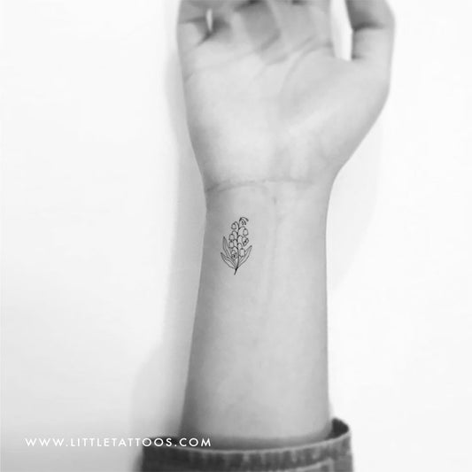 Tatuaje temporal de lirio de los valles - Juego de 3