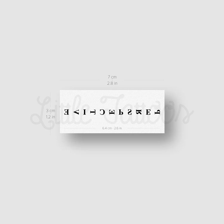 Perspective Temporary Tattoo - Set of 3