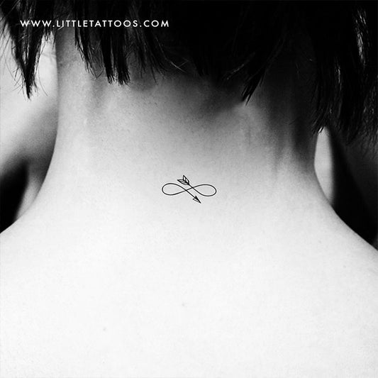 Tatuaje temporal de flecha infinita pequeña (juego de 3)
