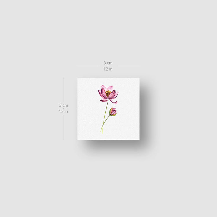 Lotus Temporary Tattoo by Lena - Set of 3