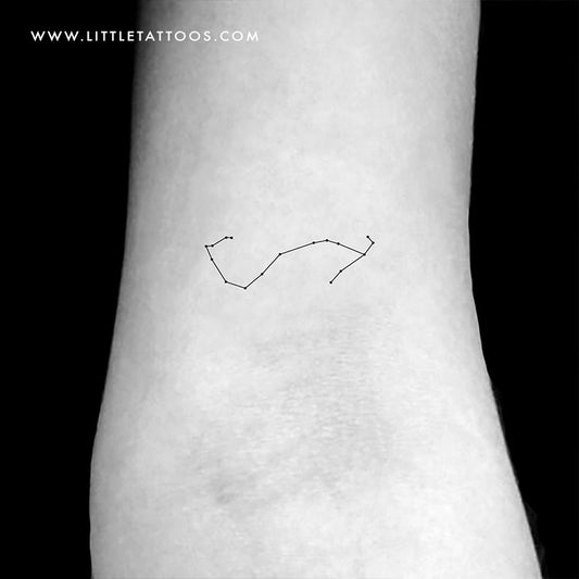 Tatuaje temporal pequeño de la constelación de Escorpio (juego de 3)