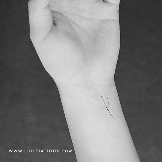 Tatuaje temporal pequeño de la constelación de Tauro (juego de 3)