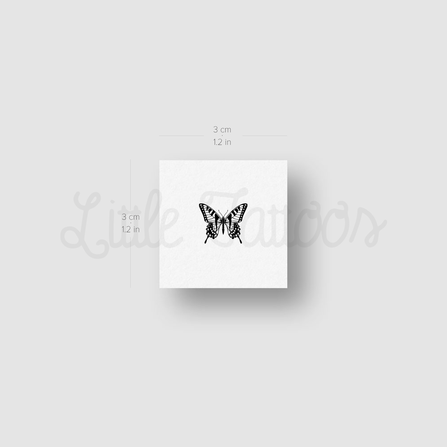 Little Tiger Butterfly Temporary Tattoo - Set of 3