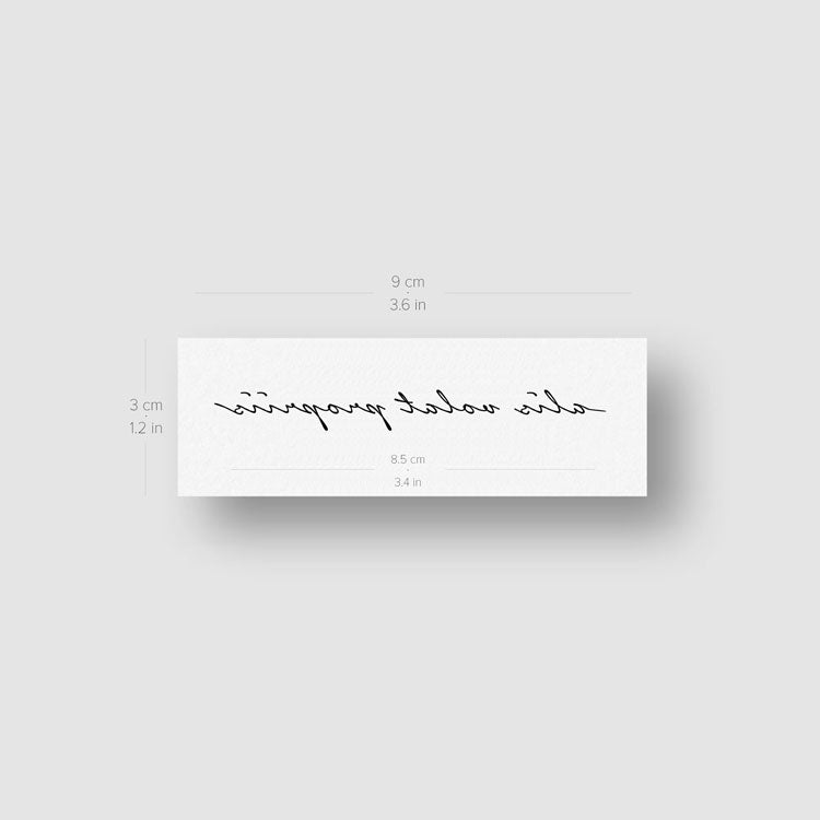 Tatuaje temporal Alis Volat Propriis - Juego de 3