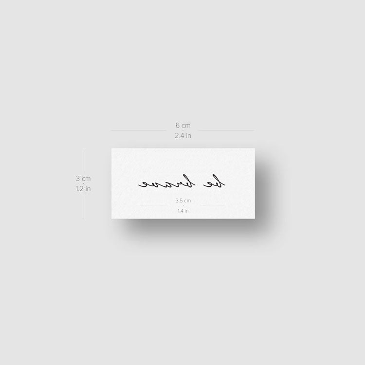 Tatuaje temporal "Sé valiente" - Juego de 3