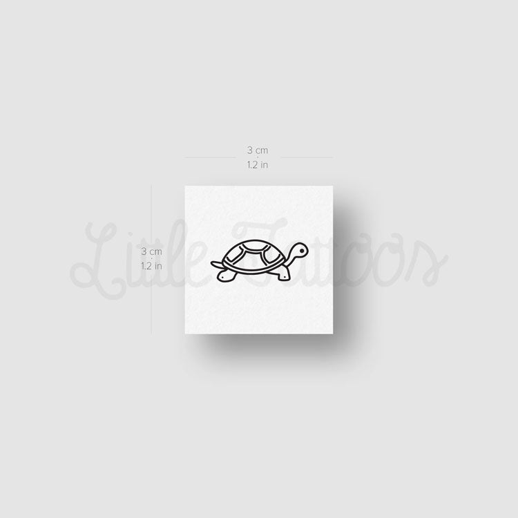Tortoise Temporary Tattoo - Set of 3
