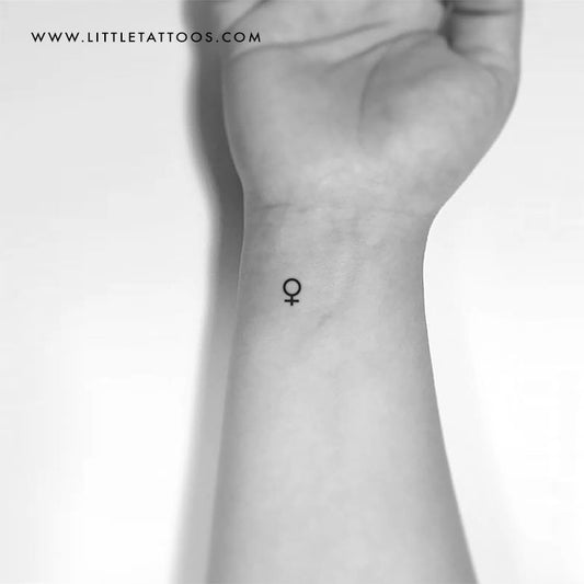 Tatuaje temporal del símbolo planetario de Venus (juego de 3)