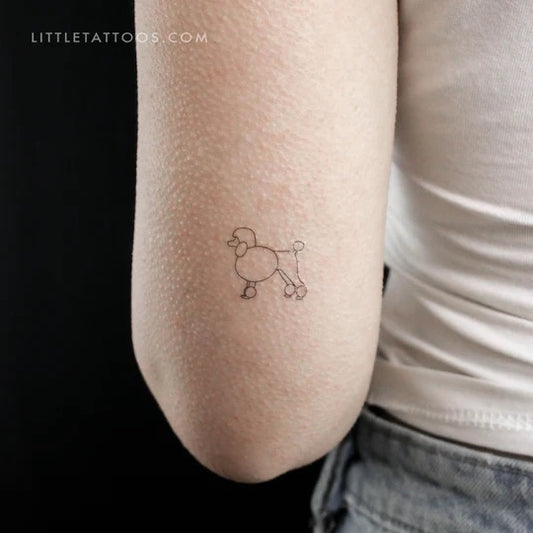 Dog tattoos: Little poodle tattoo