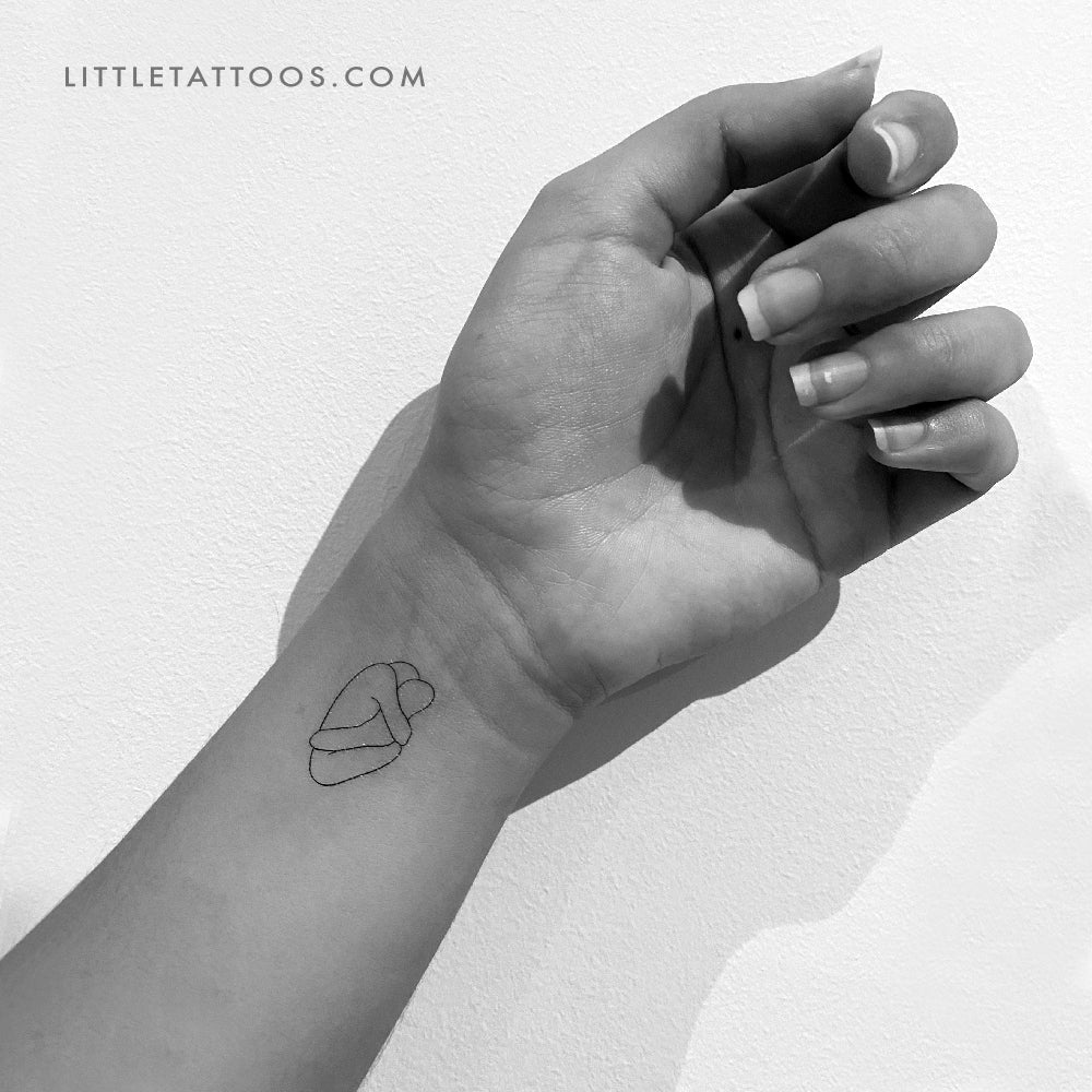 Tatuaje temporal de abrazo anatómico - Juego de 3