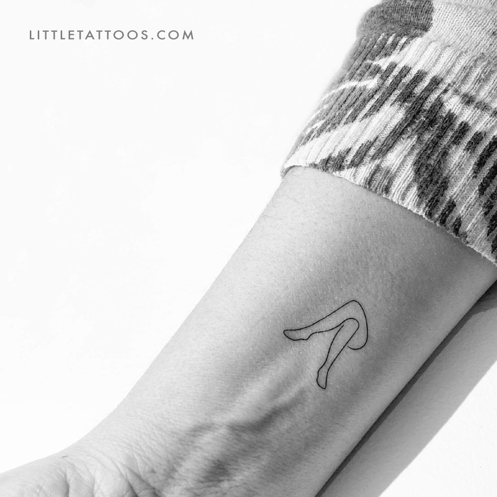 Crossed Legs Temporary Tattoo - Set of 3