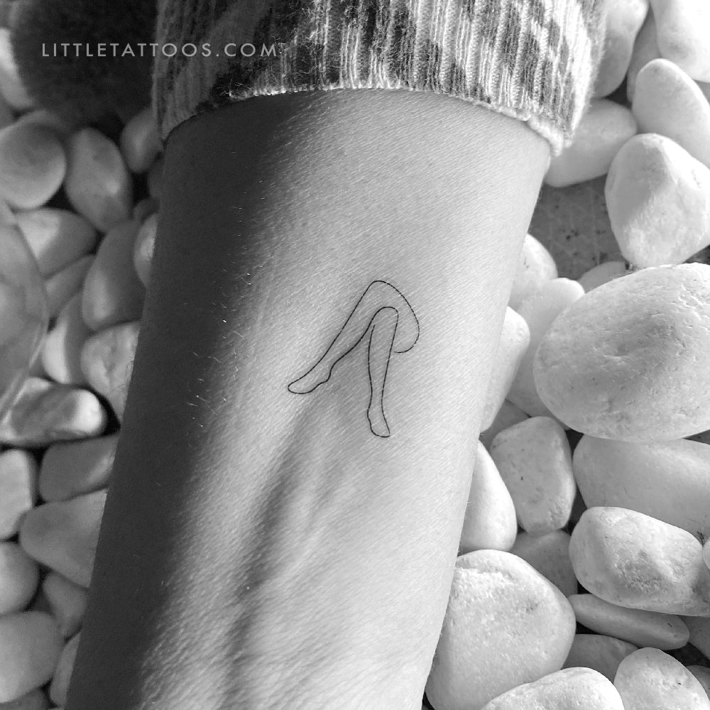 Crossed Legs Temporary Tattoo - Set of 3