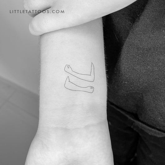 Tatuaje temporal "Abrazo vacío" - Juego de 3