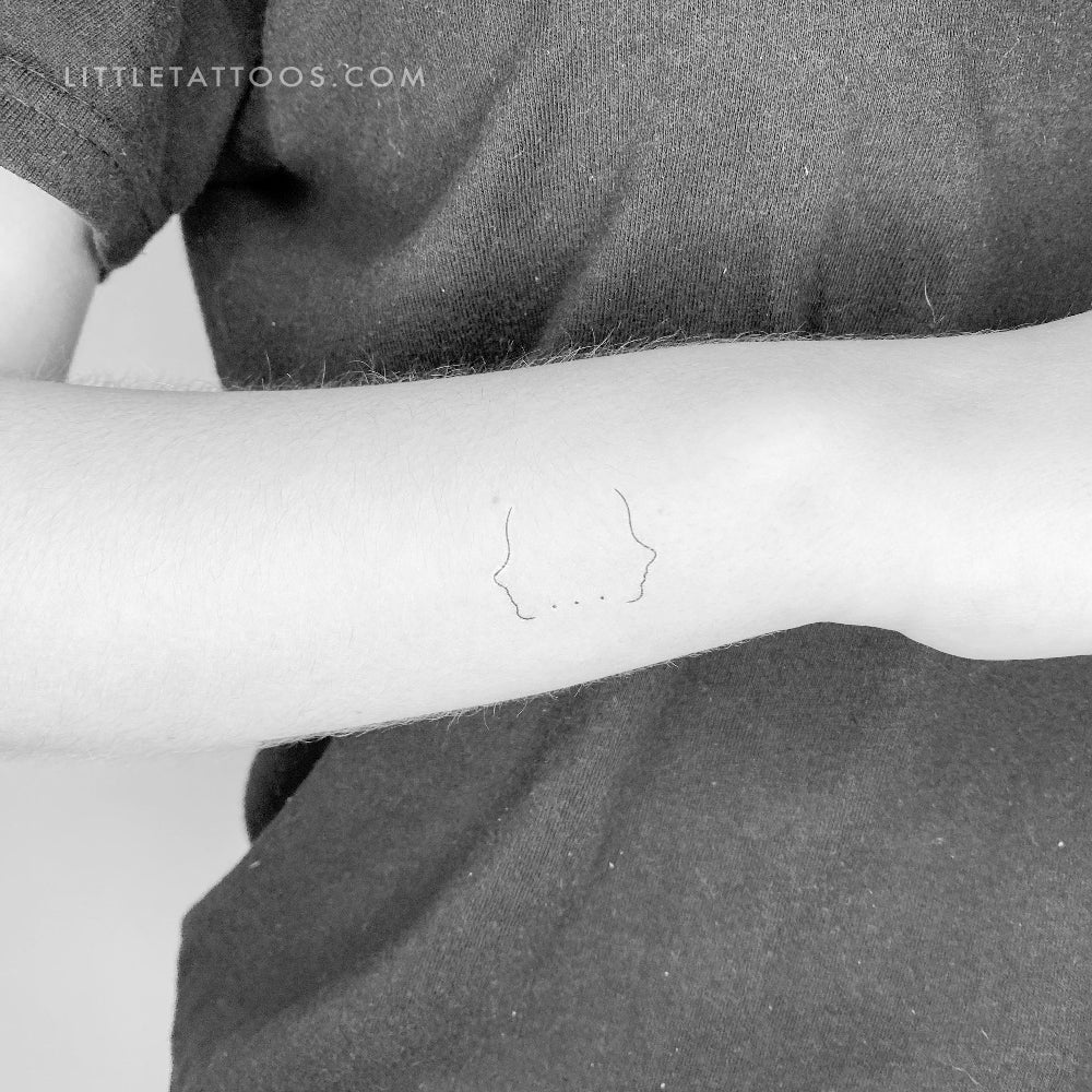 Tatuaje temporal de elipsis - Juego de 3