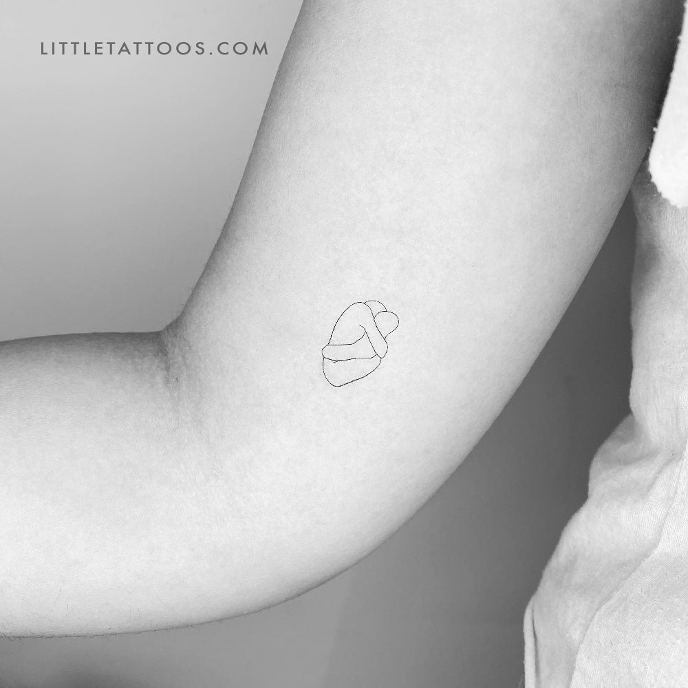 Tatuaje temporal de abrazo anatómico - Juego de 3