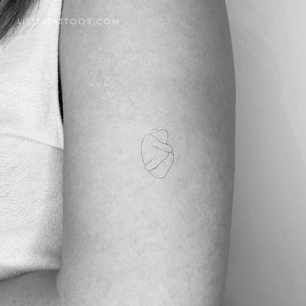 Tatuaje temporal de abrazo anatómico - Juego de 3