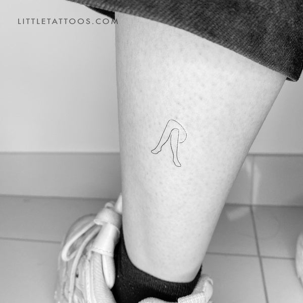 Crossed Legs Temporary Tattoo - Set of 3