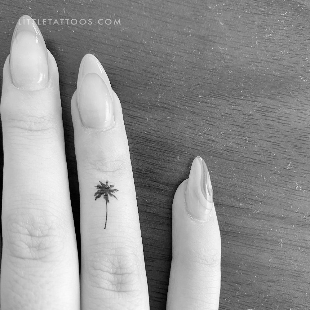 Little Palm Tree Temporary Tattoo - Set of 3 – Little Tattoos