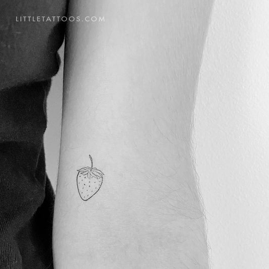 Strawberry Temporary Tattoo - Set of 3