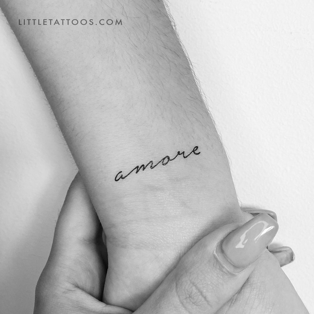 Amore Temporary Tattoo - Set of 3