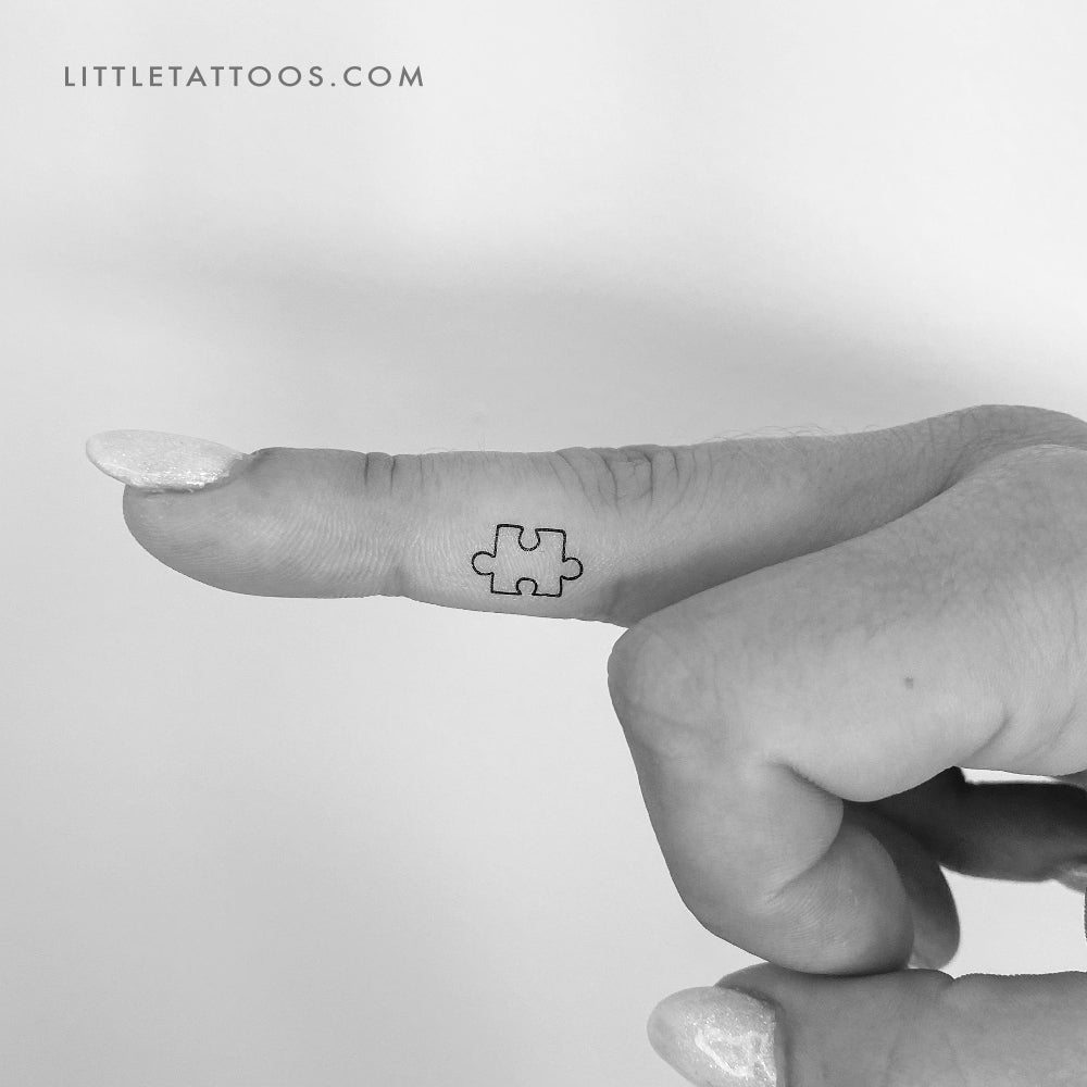 Tatuaje temporal de pieza de rompecabezas pequeña (juego de 3)