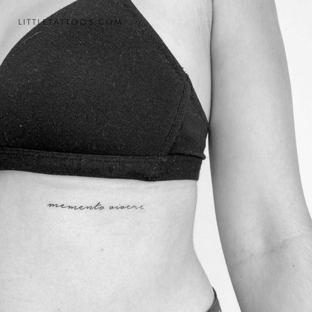 Tatuaje temporal Memento Vivere - Juego de 3