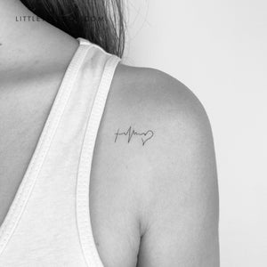 Fine Line Faith Hope Love Temporary Tattoo - Set of 3