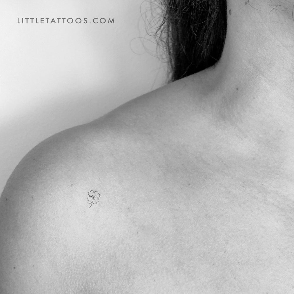 Tatuaje temporal de trébol de cuatro hojas (juego de 3)