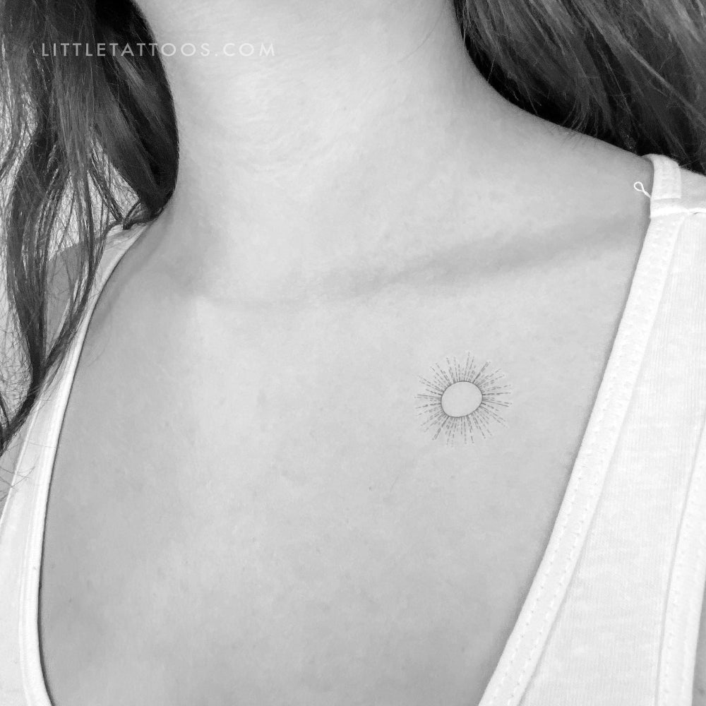Shining Sun Temporary Tattoo - Set of 3