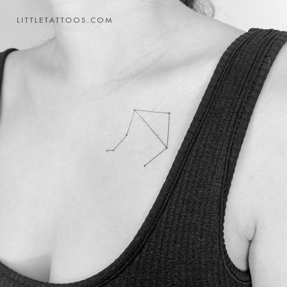 Tatuaje temporal de la constelación de Libra - Juego de 3