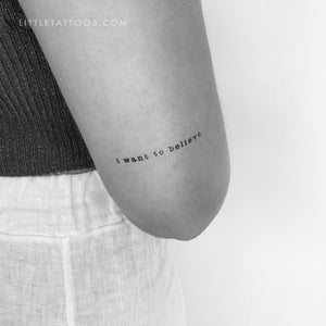 I Want To Believe Temporary Tattoo - Set of 3
