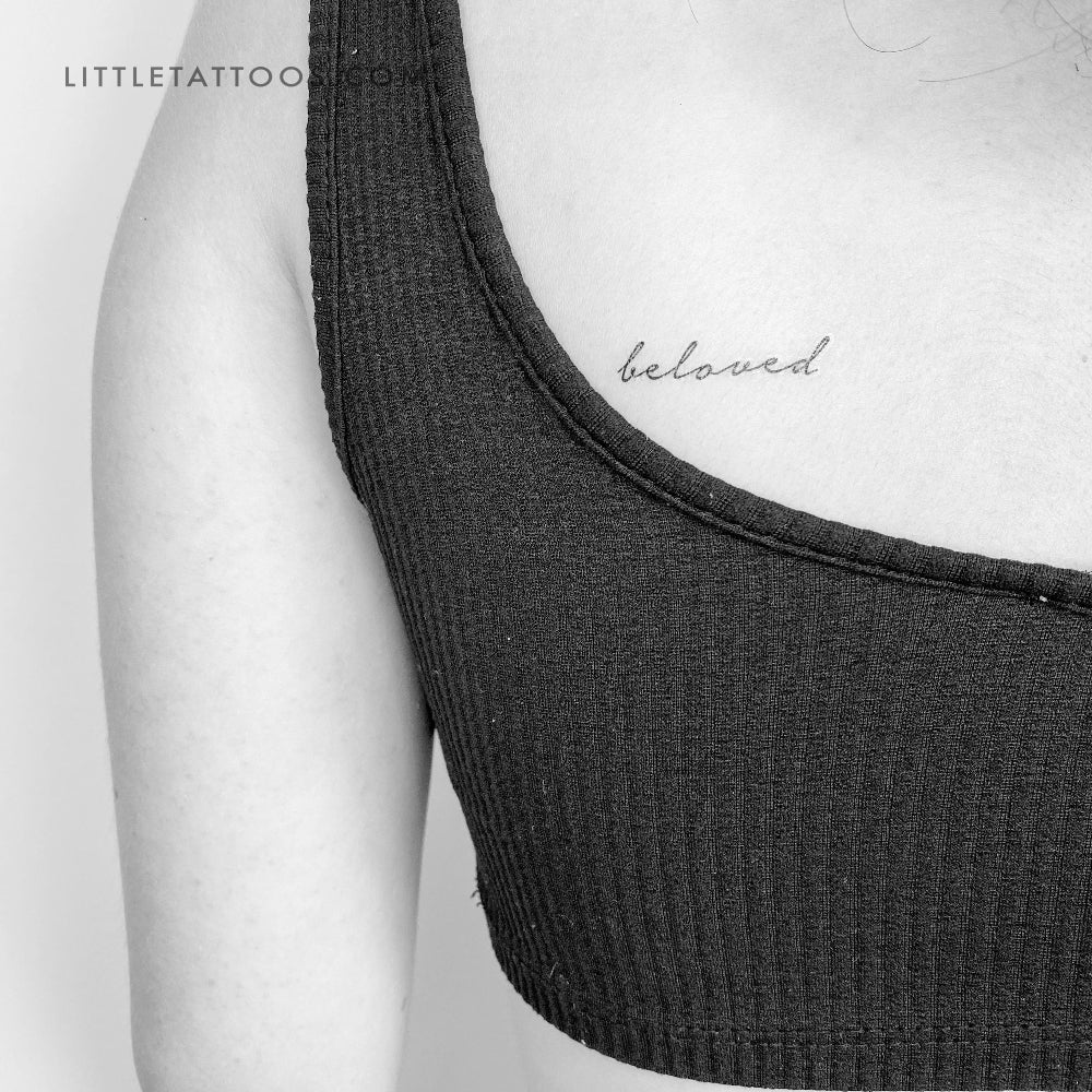 Beloved Temporary Tattoo - Set of 3