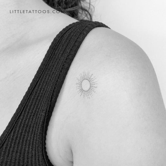 Tatuaje temporal de sol brillante - Juego de 3
